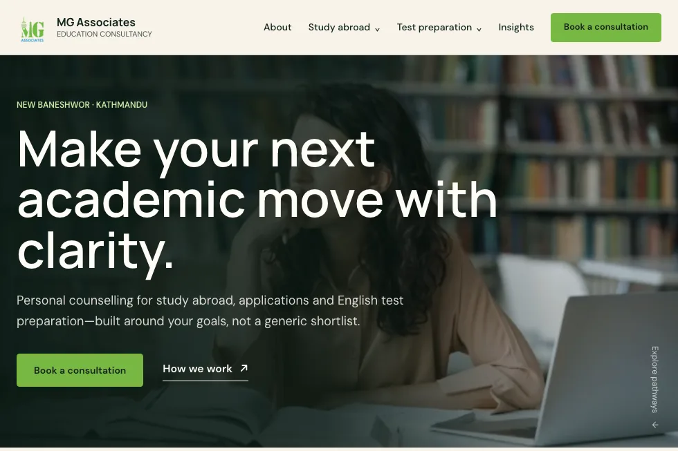 MG Associates website project preview